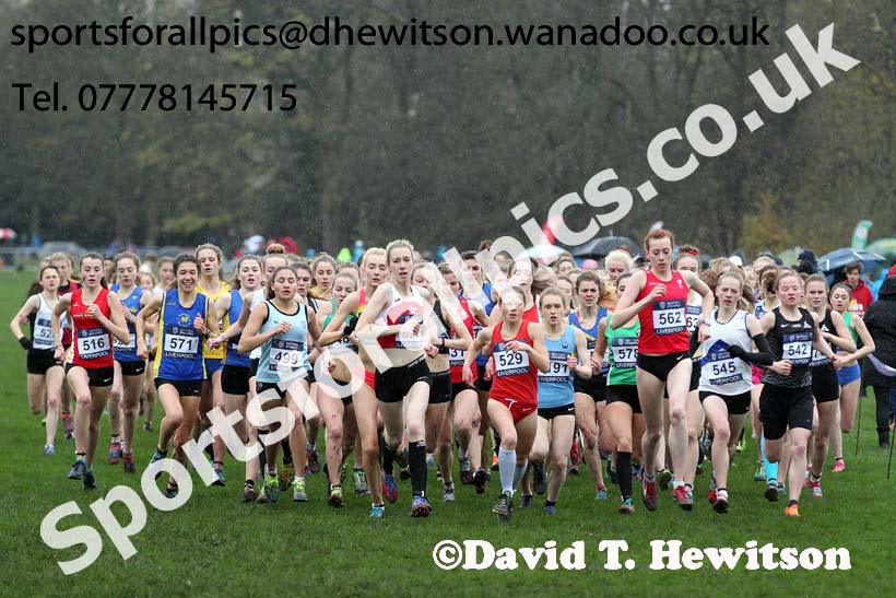 Women under-17s, British Athletics Liverpool Cross Challenge, Sefton Park, Liverpool. Photo: David T. Hewitson/Sports for All Pics
